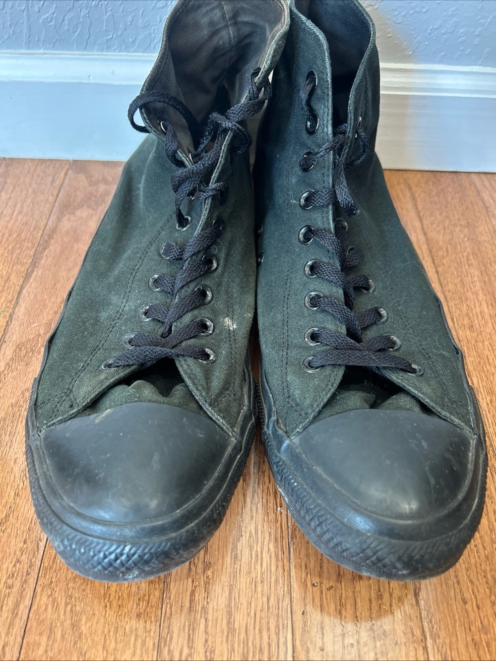 Converse Chuck Taylor Sneakers High Top Shoes Men’s Size 15 Triple Black - Picture 4 of 14